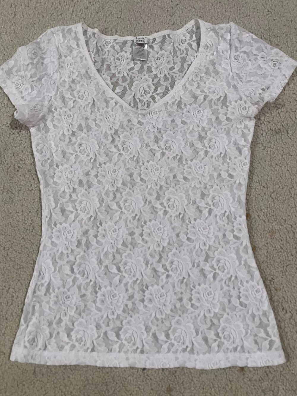 Hanky Panky Signature Lace, V-Neck, Short Sleeve Top
